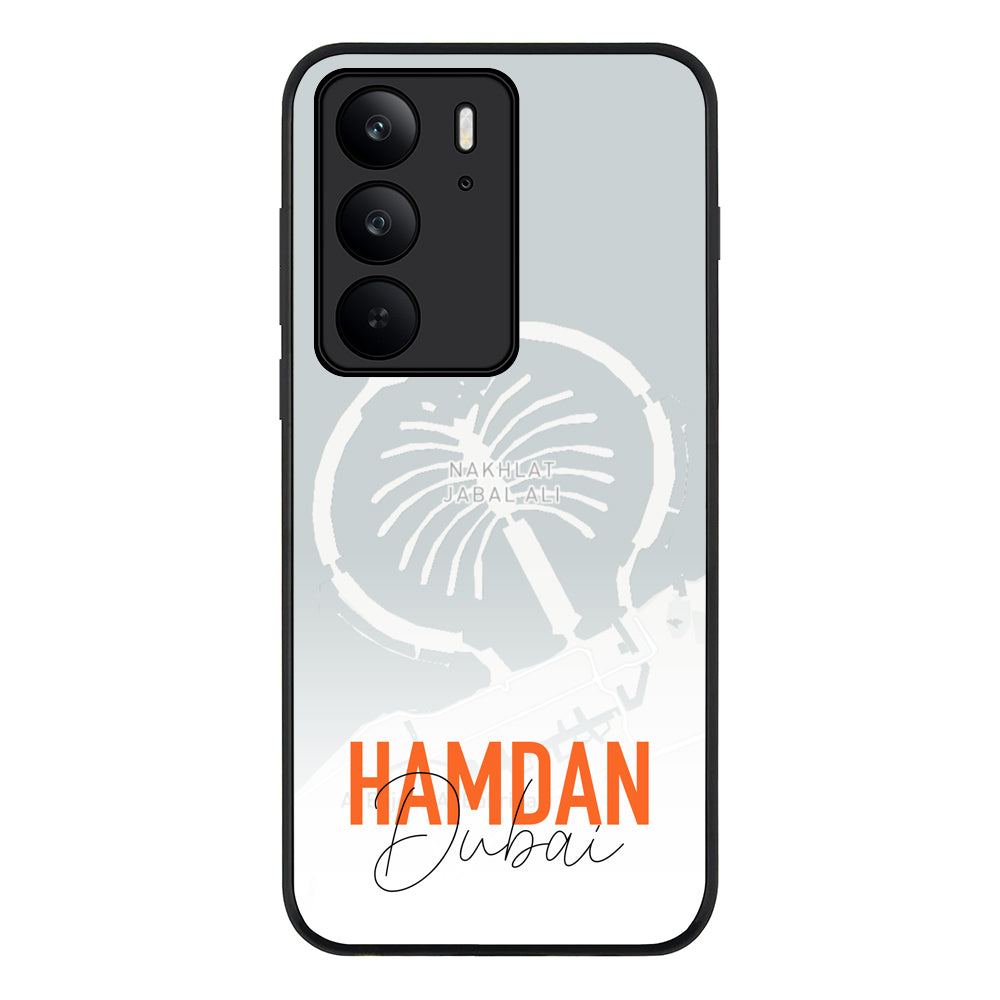 Personalized Location Map & Name, Phone Case - Realme