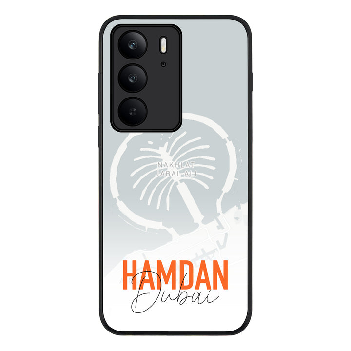 Personalized Location Map & Name, Phone Case - Realme