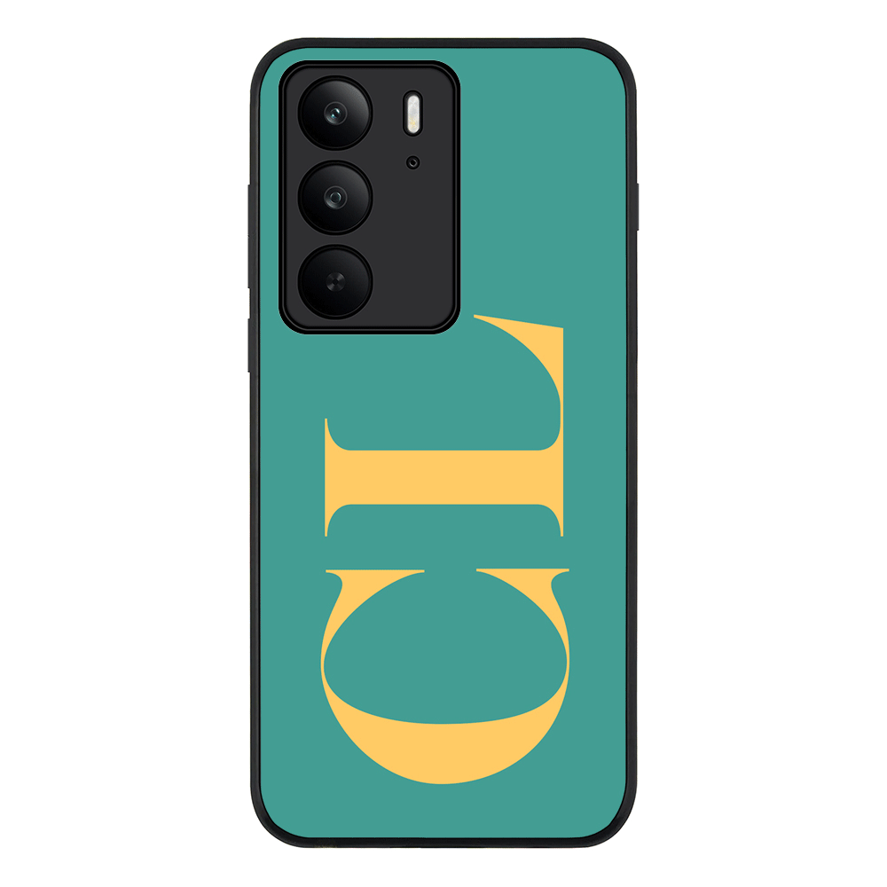 Personalized Monogram Large Initial 3D Shadow Text, Phone Case - Realme