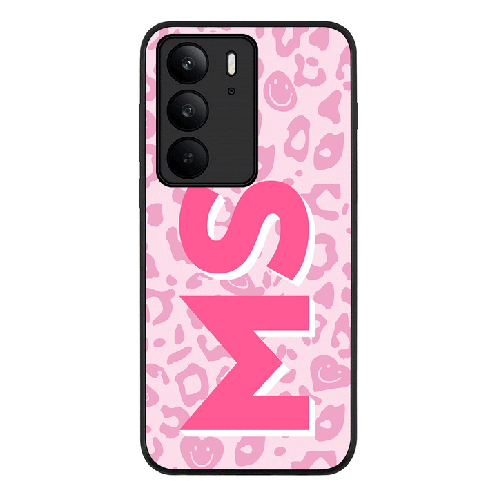 Custom Monogram Initial 3D Shadow Text Seamless Pattern, Phone Case - Realme