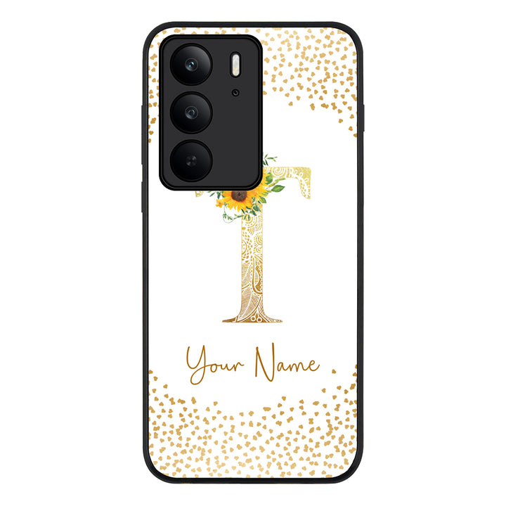 Floral Mandala Initial Phone Case - Realme
