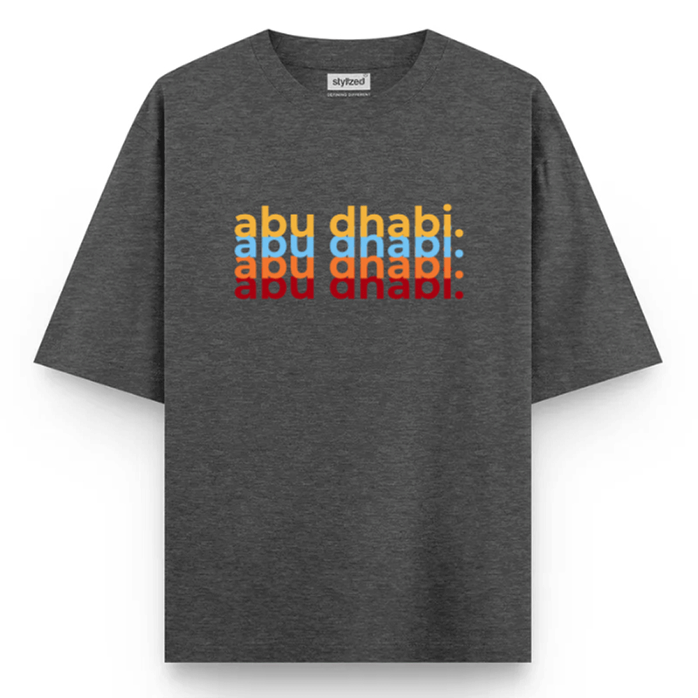 Custom Repeated Name T-shirt - Oversize - Charcoal Grey / XS - T-Shirt