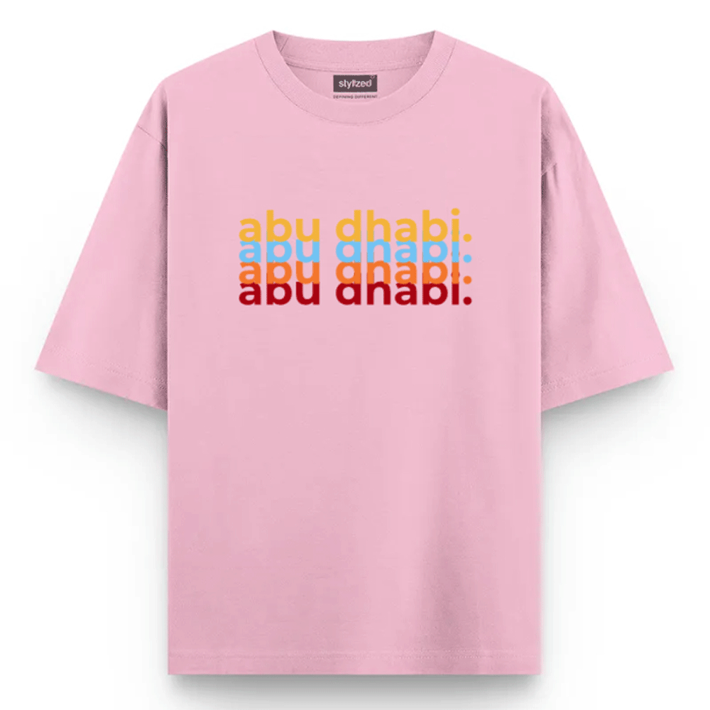 Custom Repeated Name T-shirt - Oversize - Pink / XS - T-Shirt