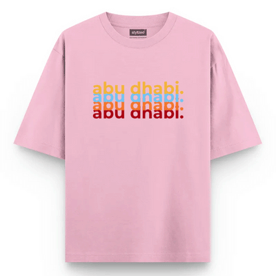 Custom Repeated Name T-shirt - Oversize - Pink / XS - T-Shirt