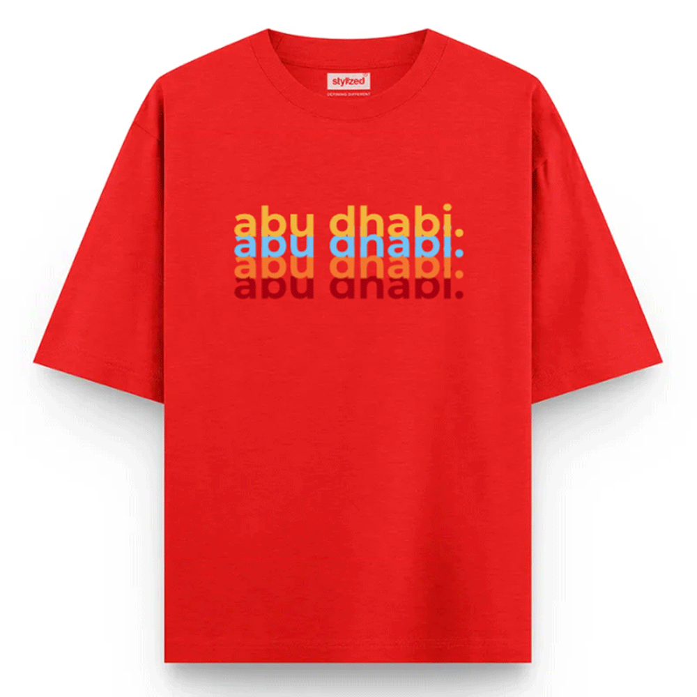 Custom Repeated Name T-shirt - Oversize - Red / XS - T-Shirt