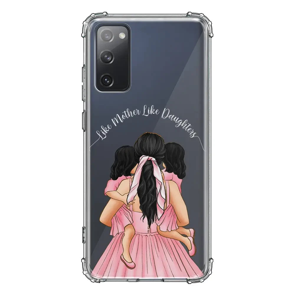 Samsung Galaxy S20 FE 4G 5G / Clear Classic Mother 2 daughters Custom Clipart, Text Phone Case - Samsung S Series - Stylizedd.com