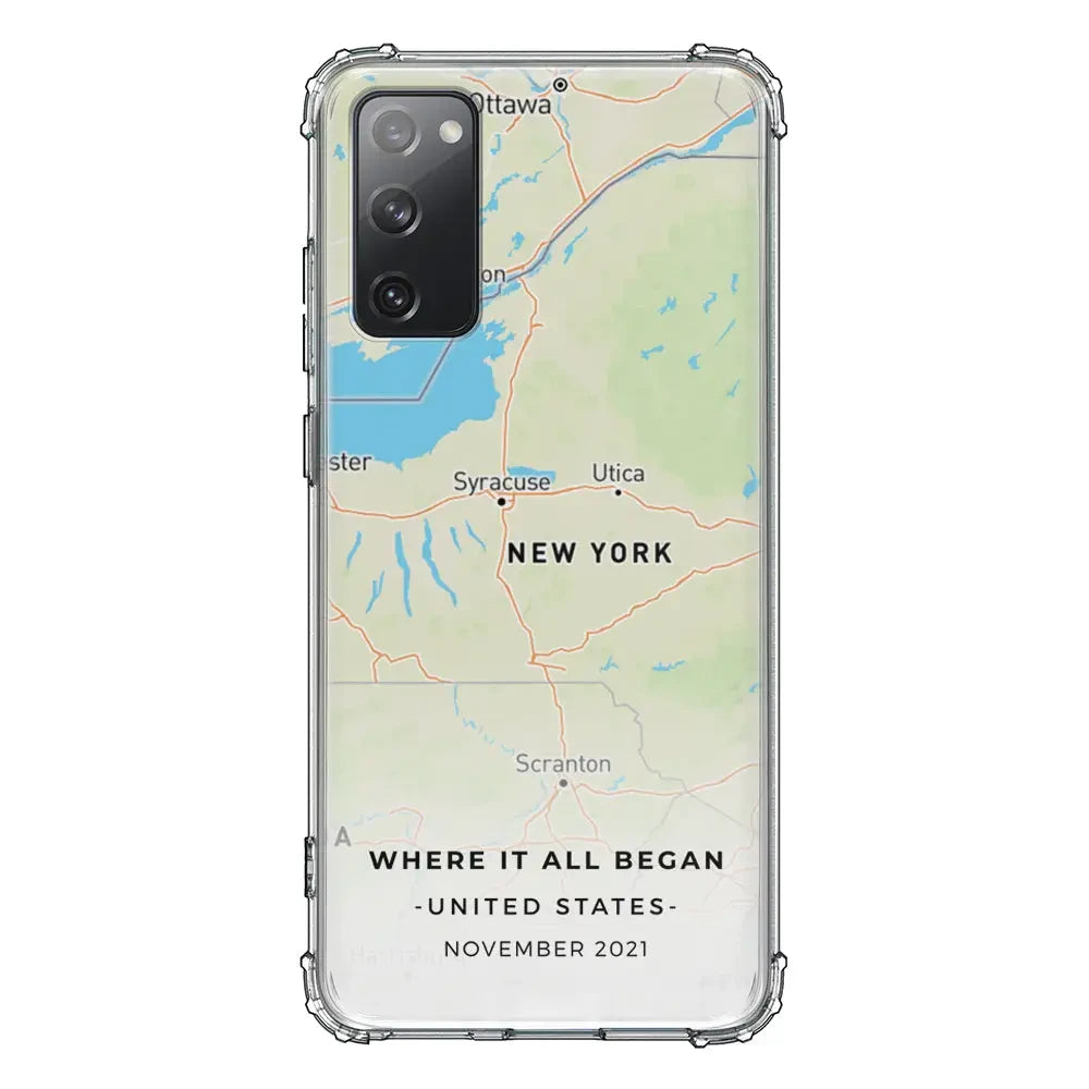 Samsung Galaxy S20 FE 4G 5G / Clear Classic Personalized map, Phone Case - Samsung S Series - Stylizedd.com