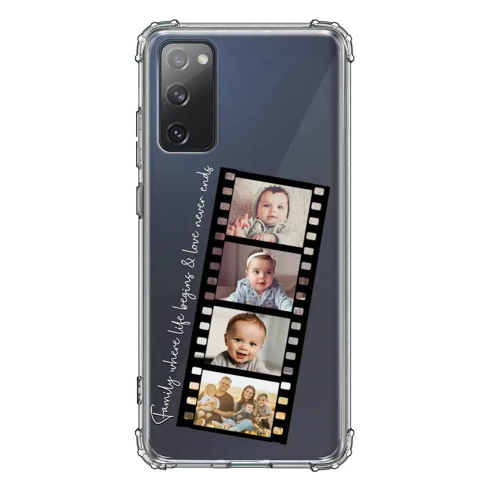 Samsung Galaxy S20 FE 4G 5G / Clear Classic Phone Case Custom Film Strips Personalised Movie Strip, Phone Case - Samsung S Series - Stylizedd