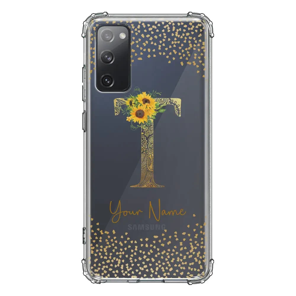 Samsung Galaxy S20 FE 4G 5G / Clear Classic Floral Mandala Initial Phone Case - Samsung S Series - Stylizedd.com