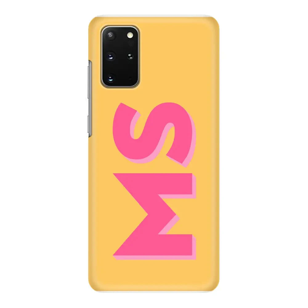 Samsung Galaxy S20 Plus / Snap Classic Phone Case Personalized Monogram Initial 3D Shadow Text Phone Case - Samsung S Series - Stylizedd