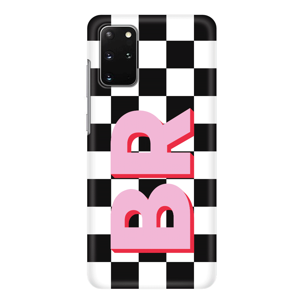 Samsung Galaxy S20 Plus / Snap Classic Custom Monogram Initial Checkerboard, Phone Case - Samsung S Series - Stylizedd.com