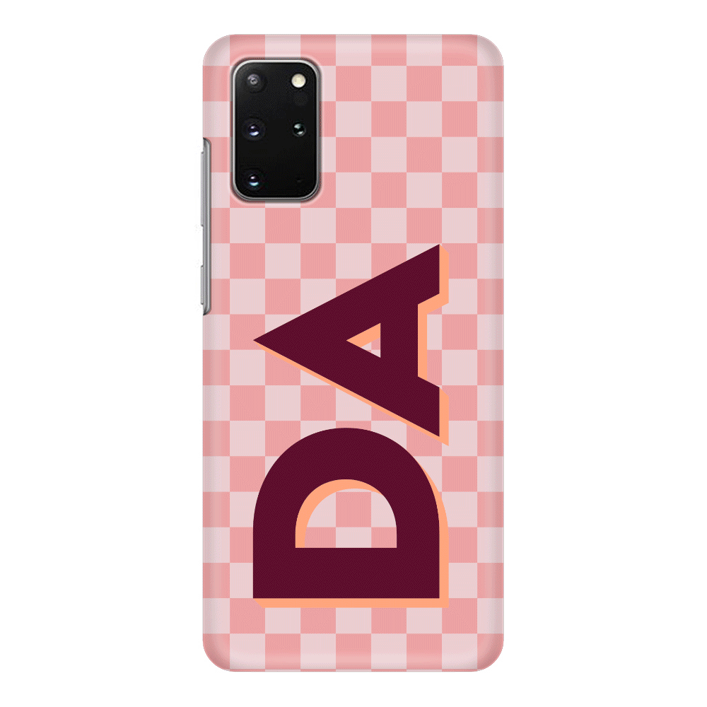 Samsung Galaxy S20 Plus / Snap Classic Custom Monogram Initial Small Checkerboard, Phone Case - Samsung S Series - Stylizedd.com