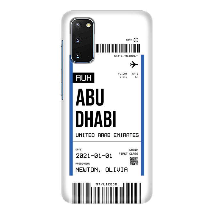 Samsung Galaxy S20 / Snap Classic Custom Flight Boarding Pass Ticket Phone Case - Samsung S Series - Stylizedd.com