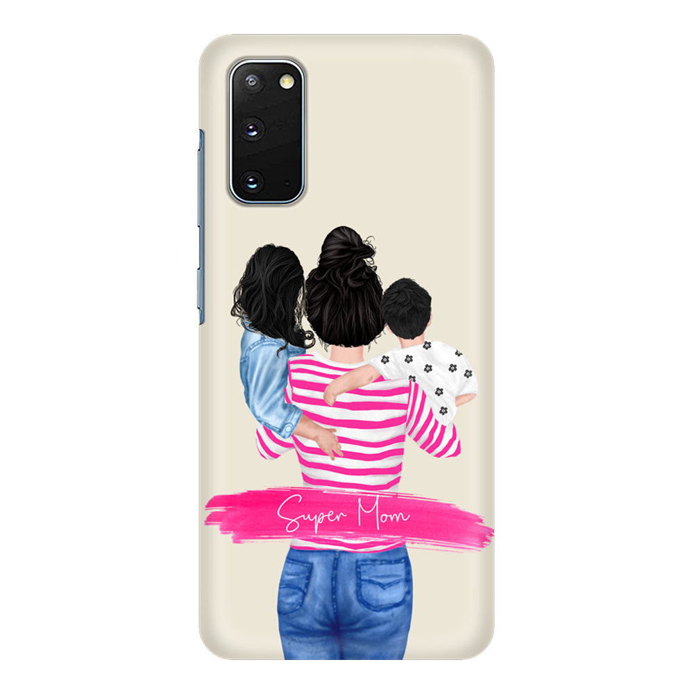 Samsung Galaxy S20 / Snap Classic Custom Clipart Text Mother Son & Daughter Phone Case - Samsung S Series - Stylizedd.com