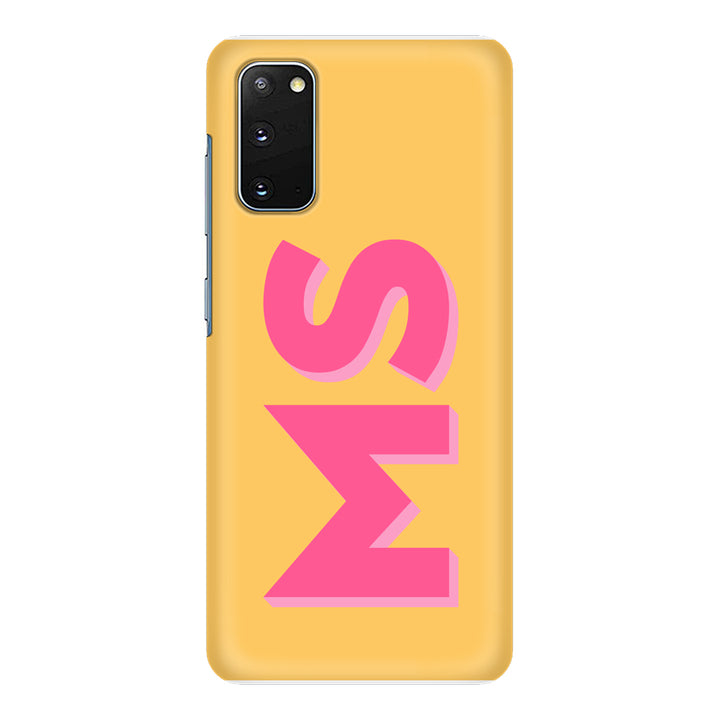 Samsung Galaxy S20 / Snap Classic Personalized Monogram Initial 3D Shadow Text Phone Case - Samsung S Series - Stylizedd.com