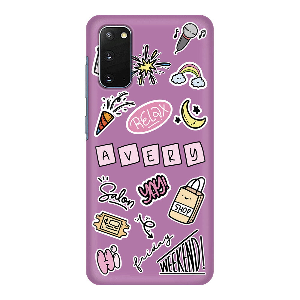 Samsung Galaxy S20 / Snap Classic Personalized Name Cute Weekend Girl Sticker, Phone Case - Samsung S Series - Stylizedd.com