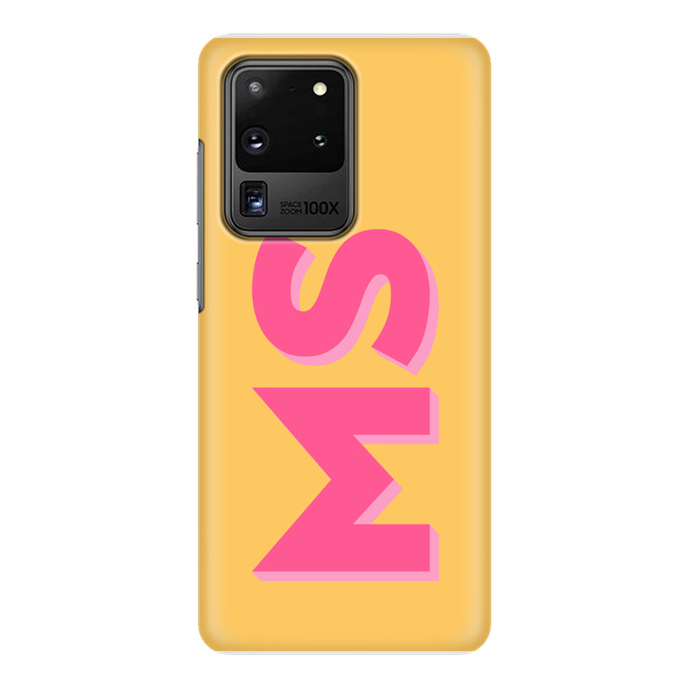 Samsung Galaxy S20 Ultra / Snap Classic Personalized Monogram Initial 3D Shadow Text Phone Case - Samsung S Series - Stylizedd.com