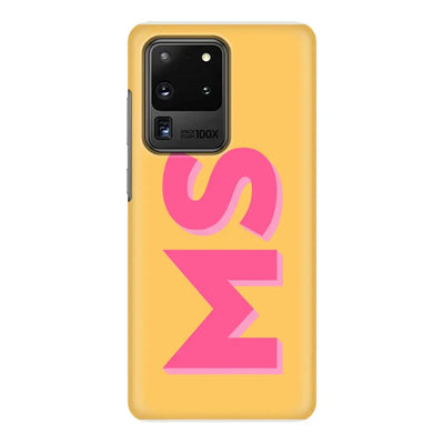 Samsung Galaxy S20 Ultra / Snap Classic Phone Case Personalized Monogram Initial 3D Shadow Text Phone Case - Samsung S Series - Stylizedd