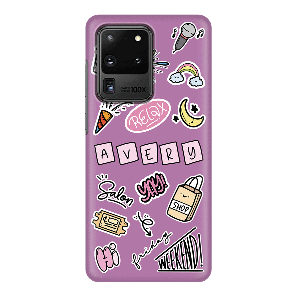 Samsung Galaxy S20 Ultra / Snap Classic Personalized Name Cute Weekend Girl Sticker, Phone Case - Samsung S Series - Stylizedd.com