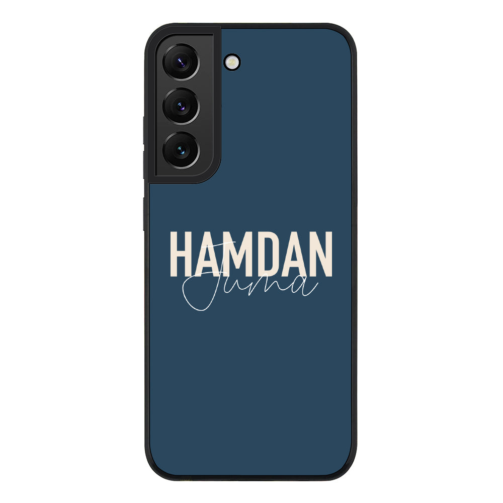 Samsung Galaxy S21 FE 5G / Rugged Black Personalized Name Horizontal, Phone Case - Samsung S Series - Stylizedd.com