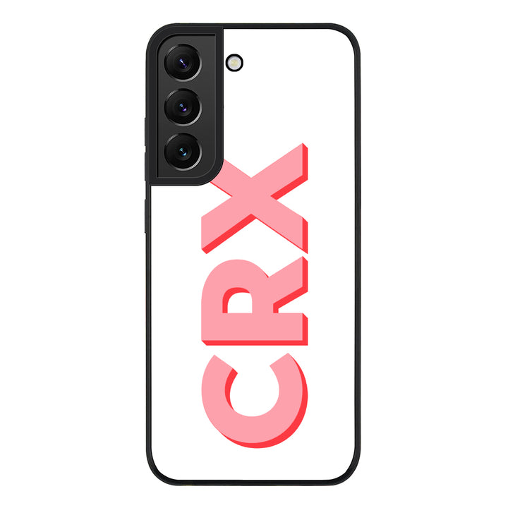Samsung Galaxy S21 FE 5G / Rugged Black Personalized Monogram Initial 3D Shadow Text Phone Case - Samsung S Series - Stylizedd.com