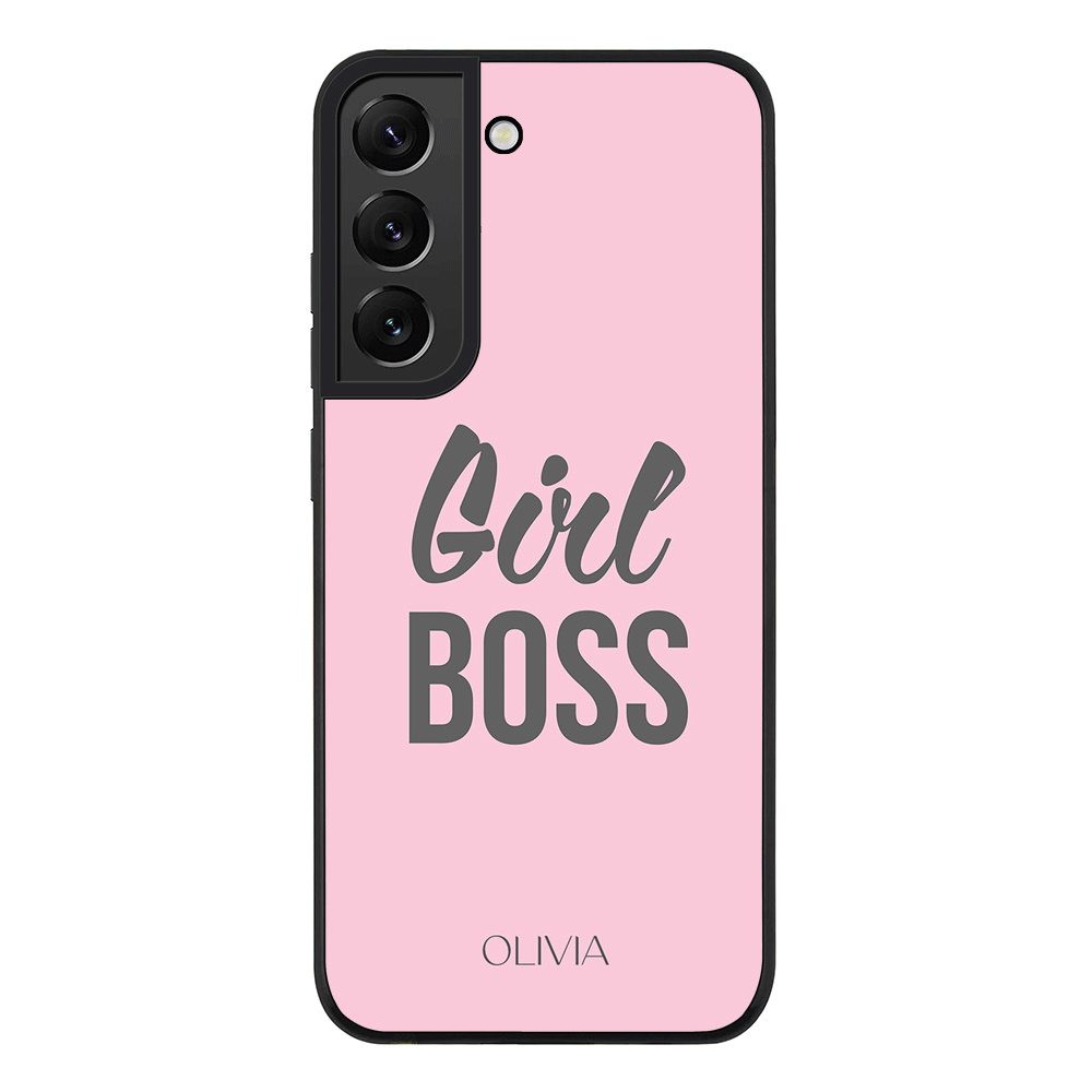 Samsung Galaxy S21 FE 5G / Rugged Black Personalized Name Girl Boss, Phone Case - Samsung S Series - Stylizedd.com