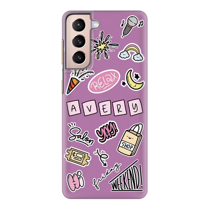 Samsung Galaxy S21 Plus / Snap Classic Personalized Name Cute Weekend Girl Sticker, Phone Case - Samsung S Series - Stylizedd.com