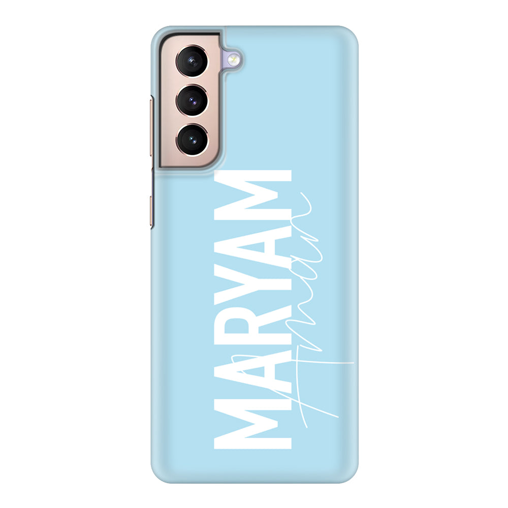 Samsung Galaxy S21 / Snap Classic Personalized Name Vertical, Phone Case - Samsung S Series - Stylizedd.com