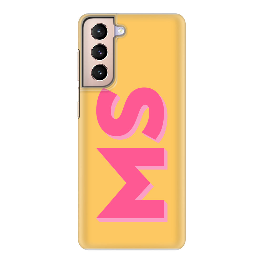 Samsung Galaxy S21 / Snap Classic Personalized Monogram Initial 3D Shadow Text Phone Case - Samsung S Series - Stylizedd.com