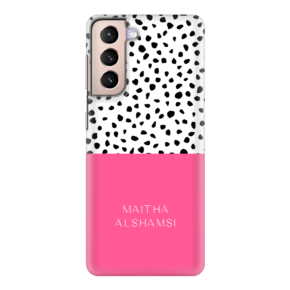 Samsung Galaxy S21 / Snap Classic Personalized Text Colorful Spotted Dotted, Phone Case - Samsung S Series - Stylizedd.com