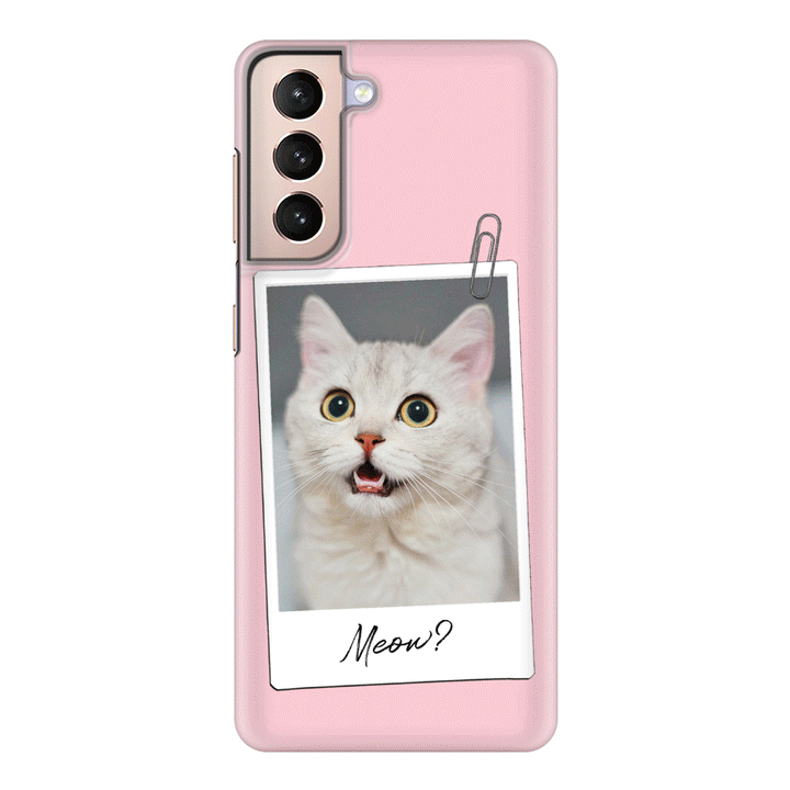 Samsung Galaxy S21 / Snap Classic Polaroid Photo Pet Cat, Phone Case - Samsung S Series- Stylizedd.com