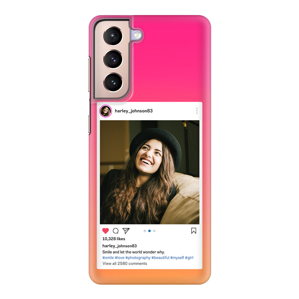 Samsung Galaxy S21 / Snap Classic Custom Photo Instagram Post Template, Phone Case - Samsung S Series - Stylizedd.com