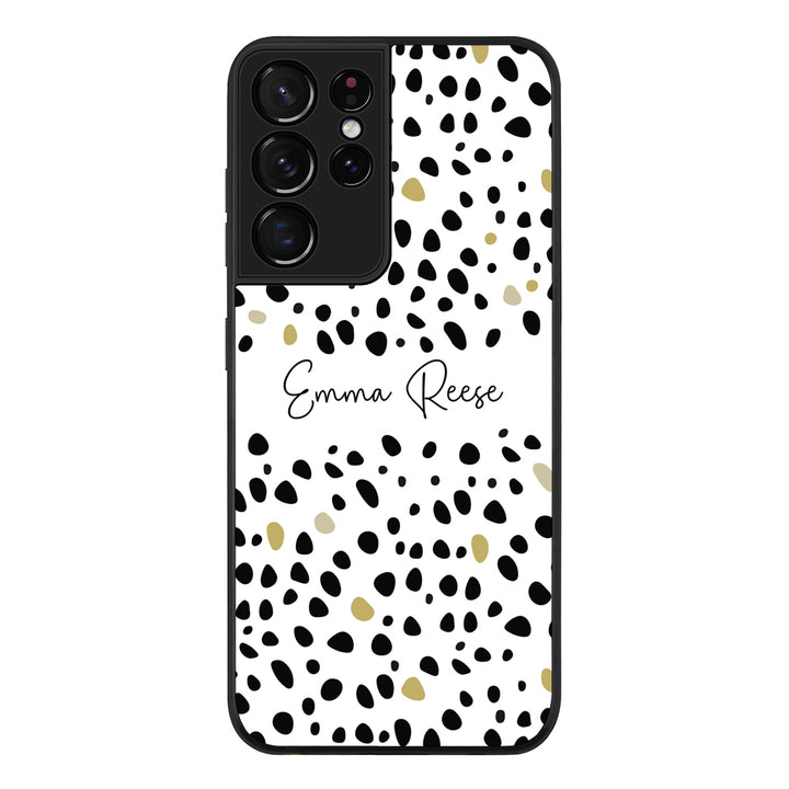 Samsung Galaxy S21 Ultra / Rugged Black Pebble Multi Color Custom Text, My Name Phone Case - Samsung S Series - Stylizedd.com