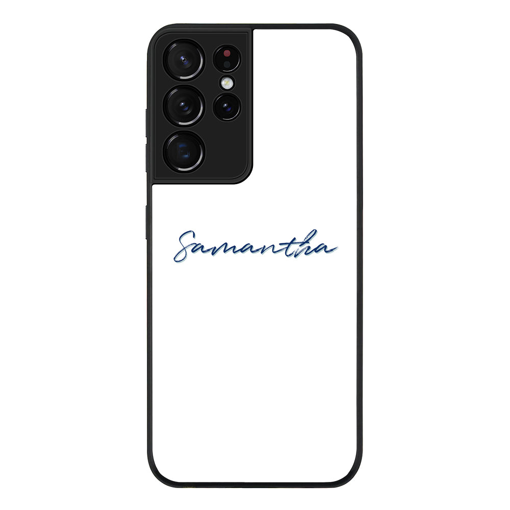 Samsung Galaxy S21 Ultra / Rugged Black Custom Text, My Name Phone Case - Samsung S Series - Stylizedd.com