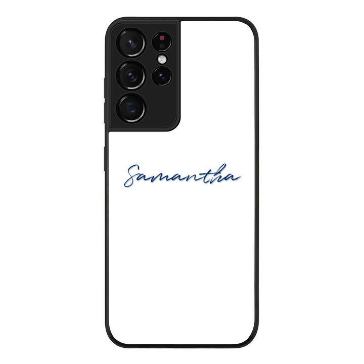 Samsung Galaxy S21 Ultra / Rugged Black Custom Text, My Name Phone Case - Samsung S Series - Stylizedd.com