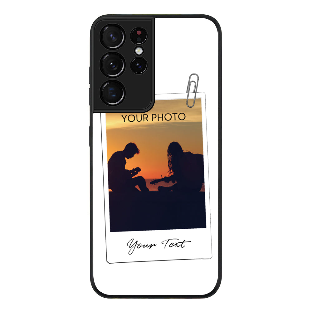 Samsung Galaxy S21 Ultra / Rugged Black Polaroid Photo Phone Case - Samsung S Series - Stylizedd.com