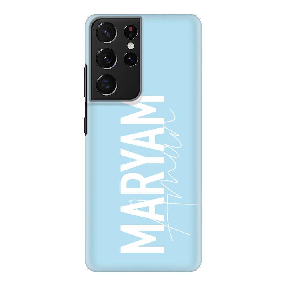 Samsung Galaxy S21 Ultra / Snap Classic Personalized Name Vertical, Phone Case - Samsung S Series - Stylizedd.com
