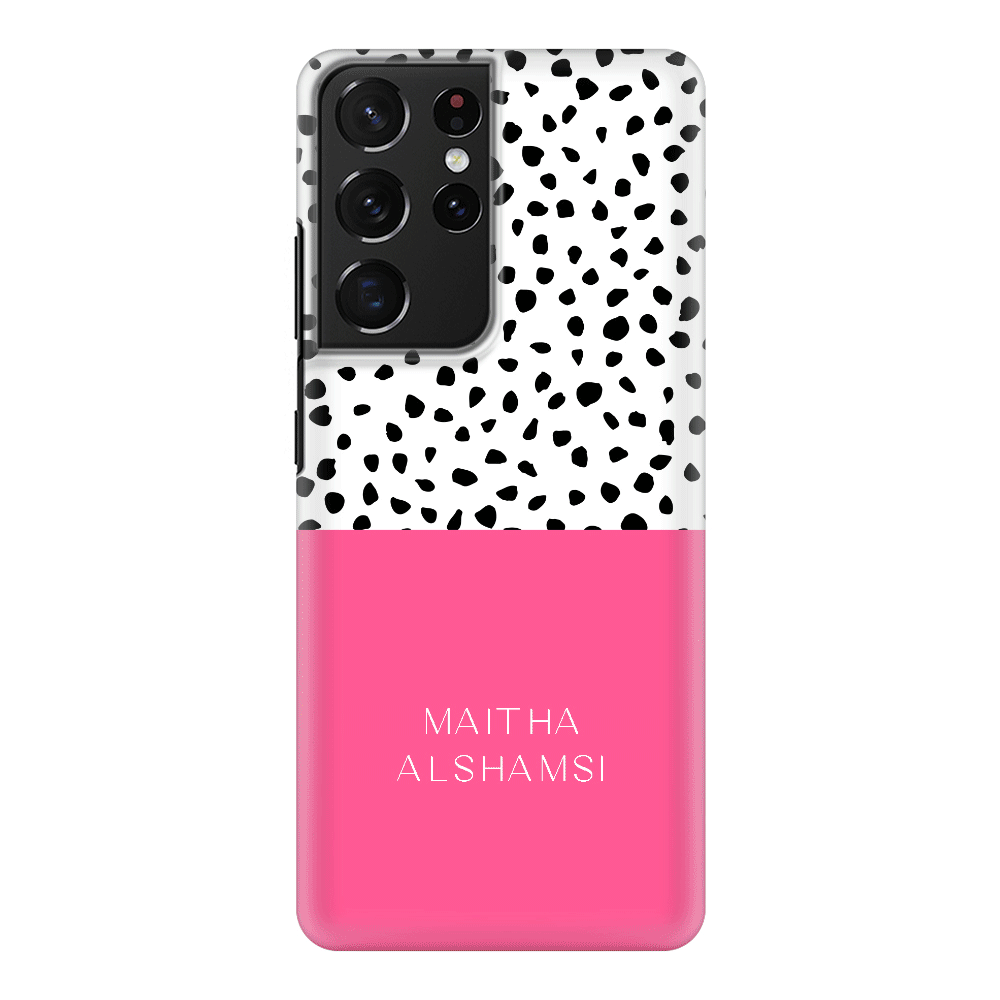 Samsung Galaxy S21 Ultra / Snap Classic Personalized Text Colorful Spotted Dotted, Phone Case - Samsung S Series - Stylizedd.com