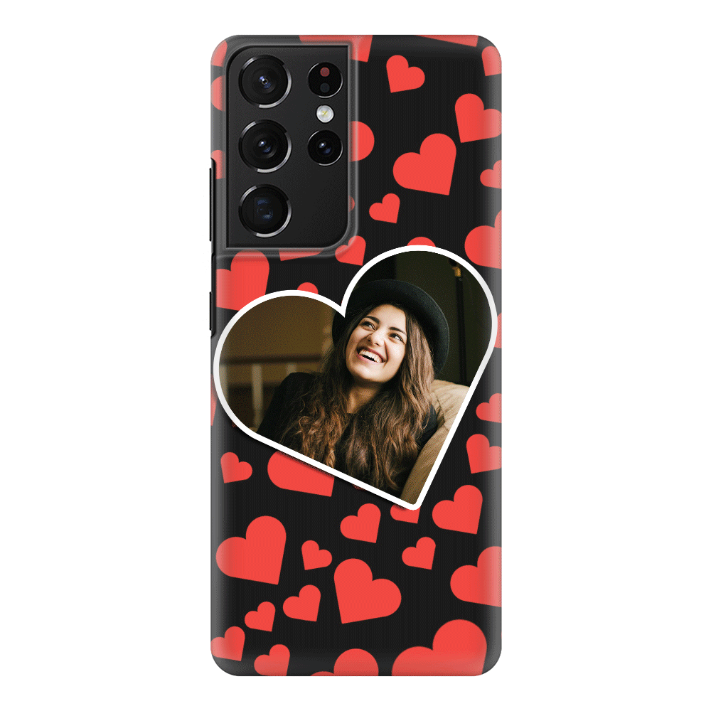 Samsung Galaxy S21 Ultra / Snap Classic Custom Photo Heart shaped, Phone Case - Samsung S Series - Samsung S Series - Stylizedd.com