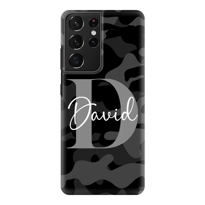 Samsung Galaxy S21 Ultra / Snap Classic Personalized Name Camouflage Military Camo Phone Case - Samsung S Series - Stylizedd.com