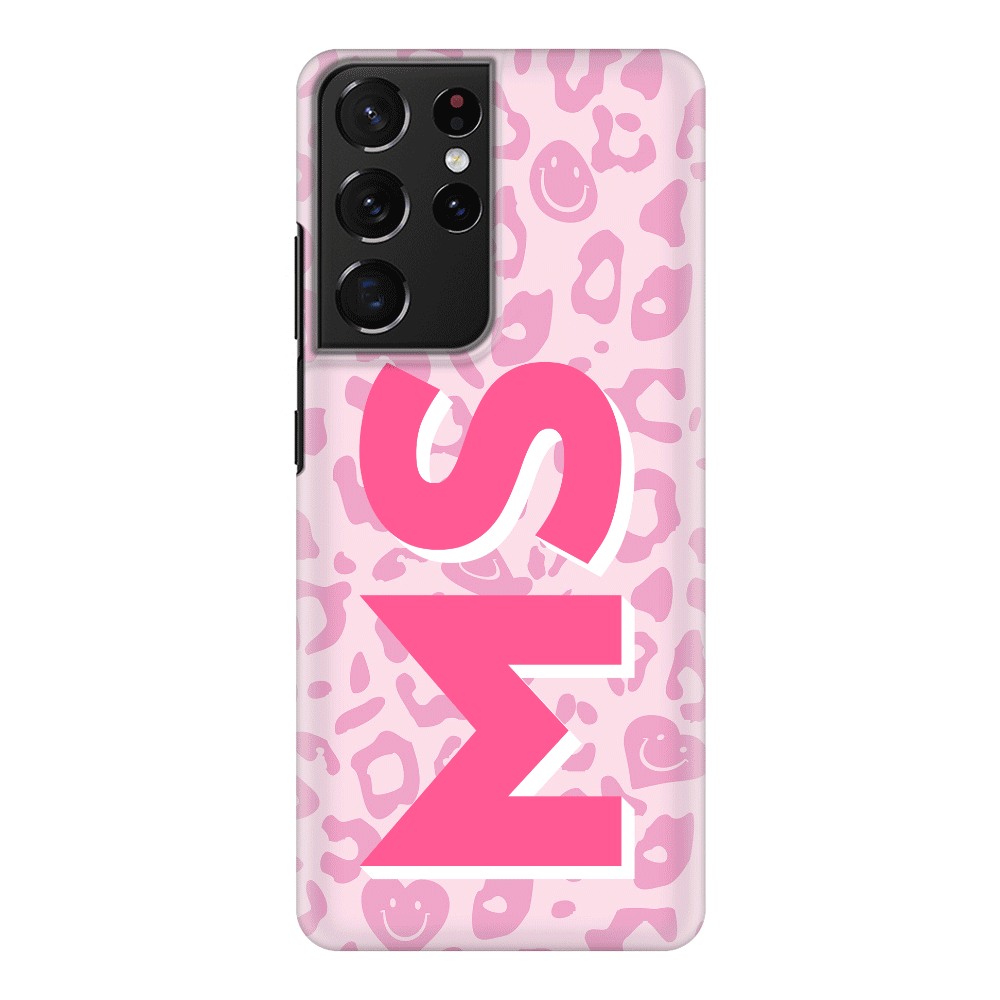 Samsung Galaxy S21 Ultra / Snap Classic Custom Monogram Initial 3D Shadow Text Seamless Pattern, Phone Case - Samsung S Series - Stylizedd.com