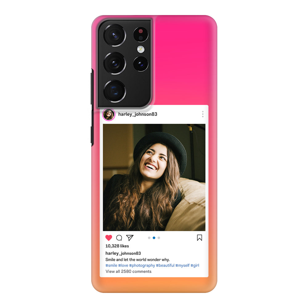 Samsung Galaxy S21 Ultra / Snap Classic Custom Photo Instagram Post Template, Phone Case - Samsung S Series - Stylizedd.com