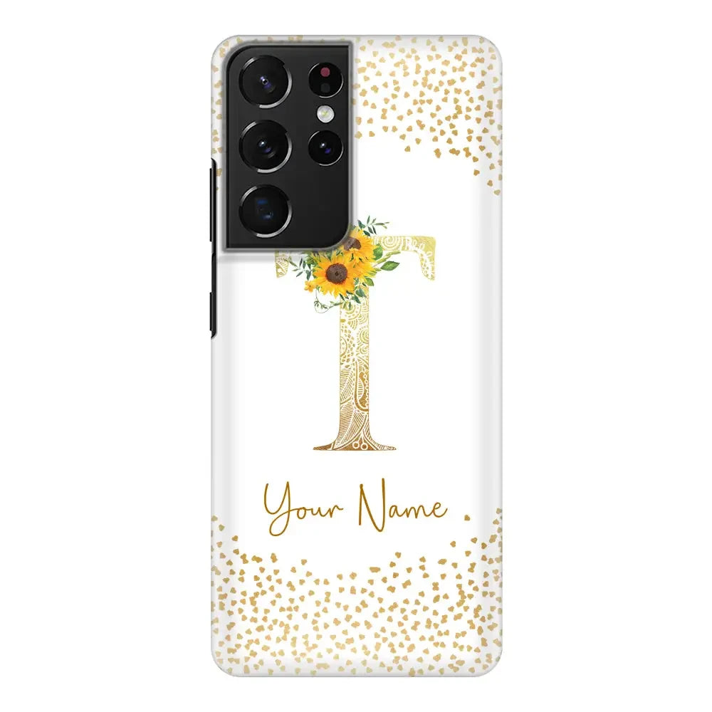 Samsung Galaxy S21 Ultra / Snap Classic Floral Mandala Initial Phone Case - Samsung S Series - Stylizedd.com