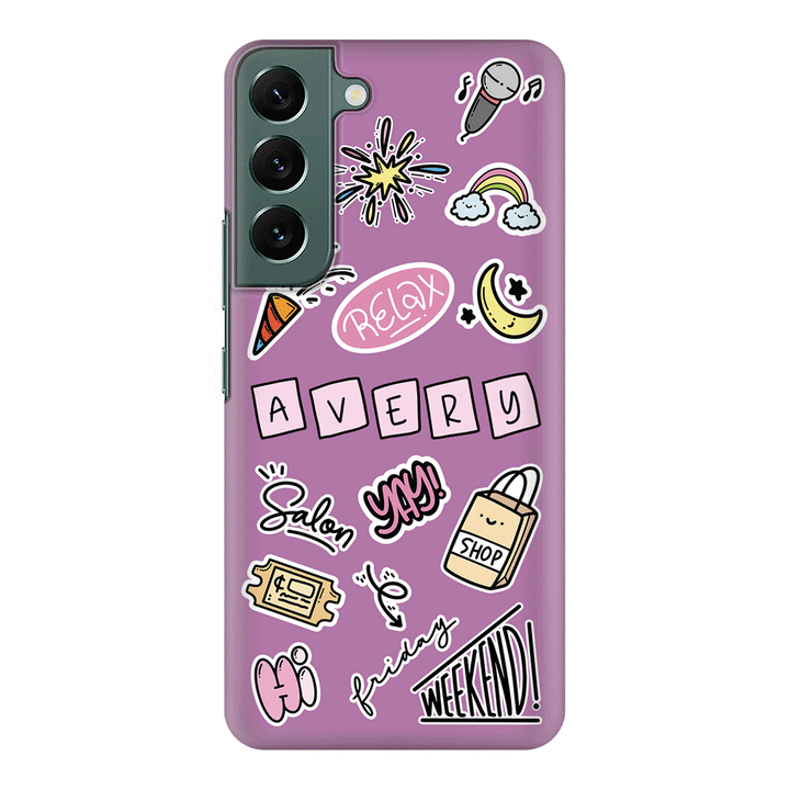 Samsung Galaxy S22 Plus / Snap Classic Personalized Name Cute Weekend Girl Sticker, Phone Case - Samsung S Series - Stylizedd.com