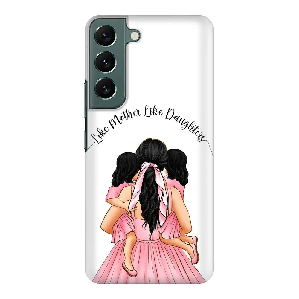Phone Case Mother 2 daughters Custom Clipart, Text Phone Case - Stylizedd.com