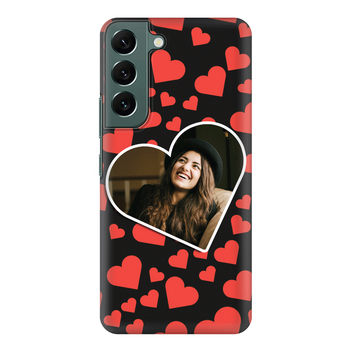 Samsung Galaxy S22 / Snap Classic Custom Photo Heart shaped, Phone Case - Samsung S Series - Samsung S Series - Stylizedd.com