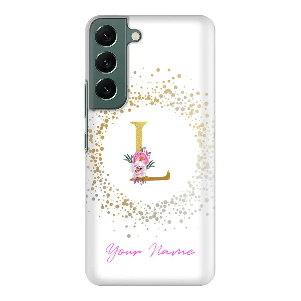 Samsung Galaxy S22 / Snap Classic Phone Case Floral Initial Phone Case - Samsung S Series - Stylizedd