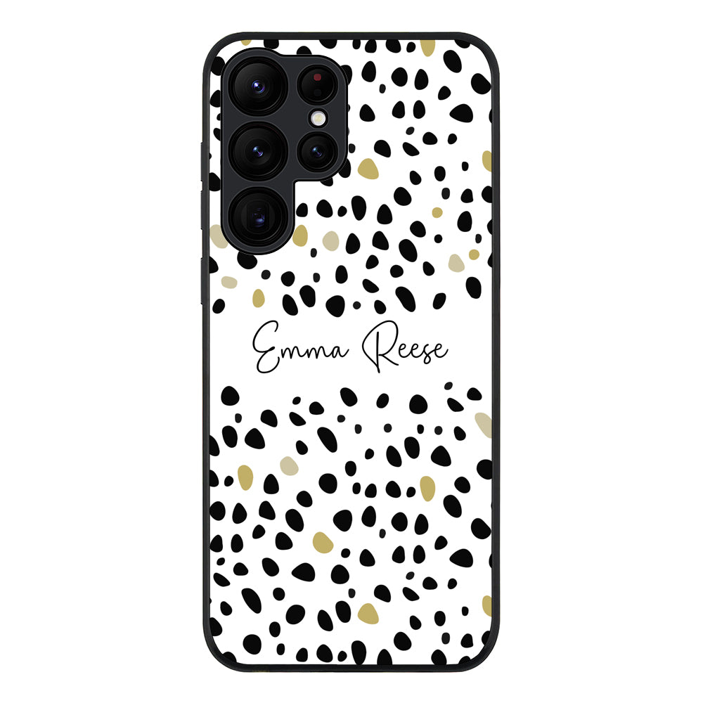 Samsung Galaxy S22 Ultra / Rugged Black Pebble Multi Color Custom Text, My Name Phone Case - Samsung S Series - Stylizedd.com