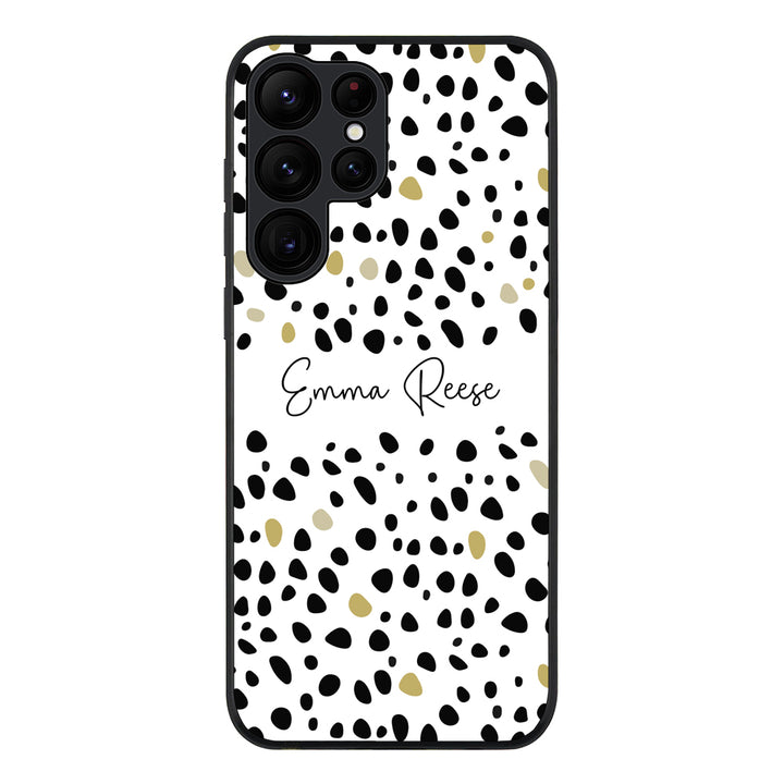 Samsung Galaxy S22 Ultra / Rugged Black Pebble Multi Color Custom Text, My Name Phone Case - Samsung S Series - Stylizedd.com