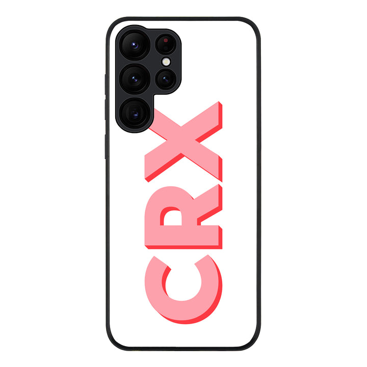 Samsung Galaxy S22 Ultra / Rugged Black Personalized Monogram Initial 3D Shadow Text Phone Case - Samsung S Series - Stylizedd.com